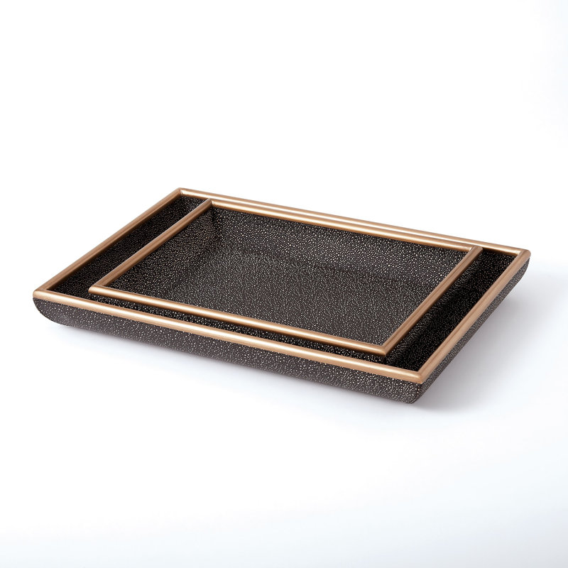 Churchill Tray-Lg, 2.5" H x 15.5" W x 23.5" D, Brown