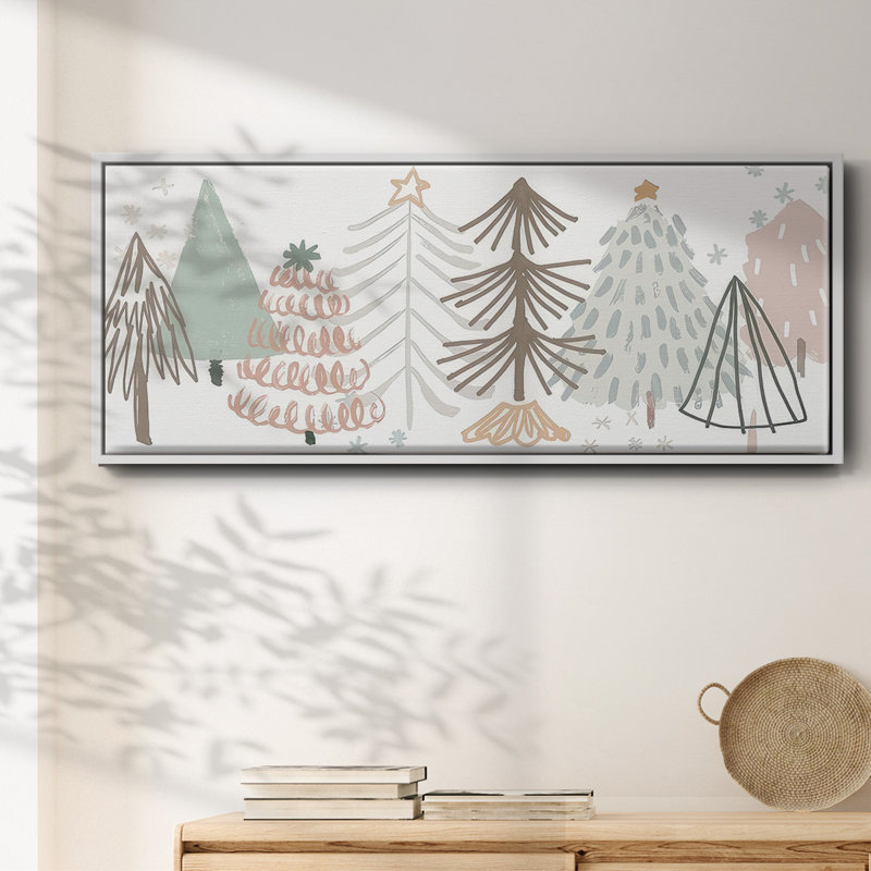Christmas  Tree Sketchbook- Framed Canvas, 12" H x 30" W