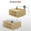 Table basse carrée avec plateau relevable et rangement