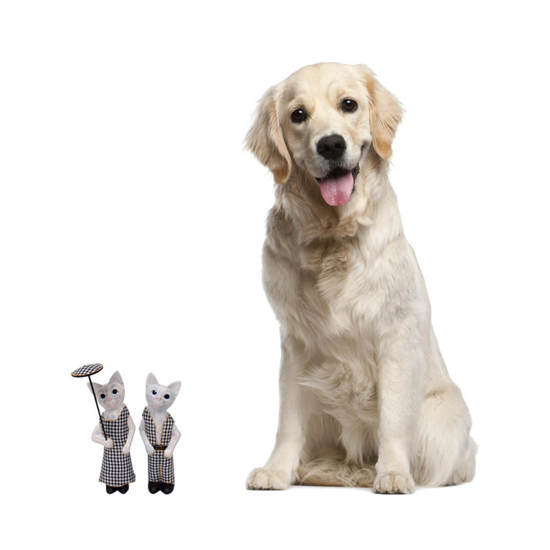 2 Piece Bali Cat Couple Figurine Set