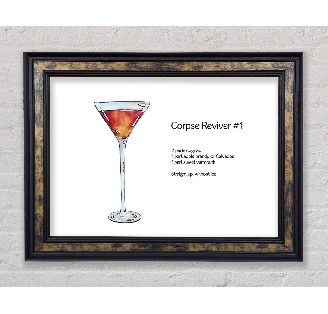 Corpse Reviver Cocktail Gerahmter Druck