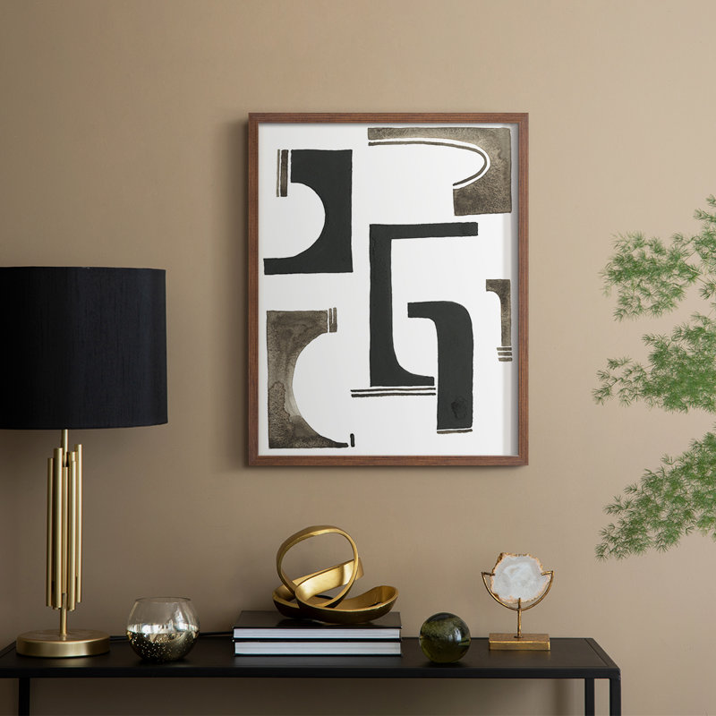 Midway I Framed Print - Solid Wood, Walnut, 11" H x 9" W