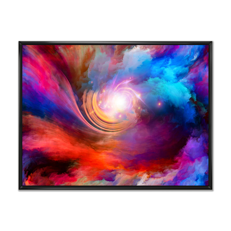 Vortex Twist - reproduction de cadre flottant sur toile, Cadre noir, H 8 po x l 12 po x P 1 po