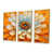 Toile avec cadre flottant or