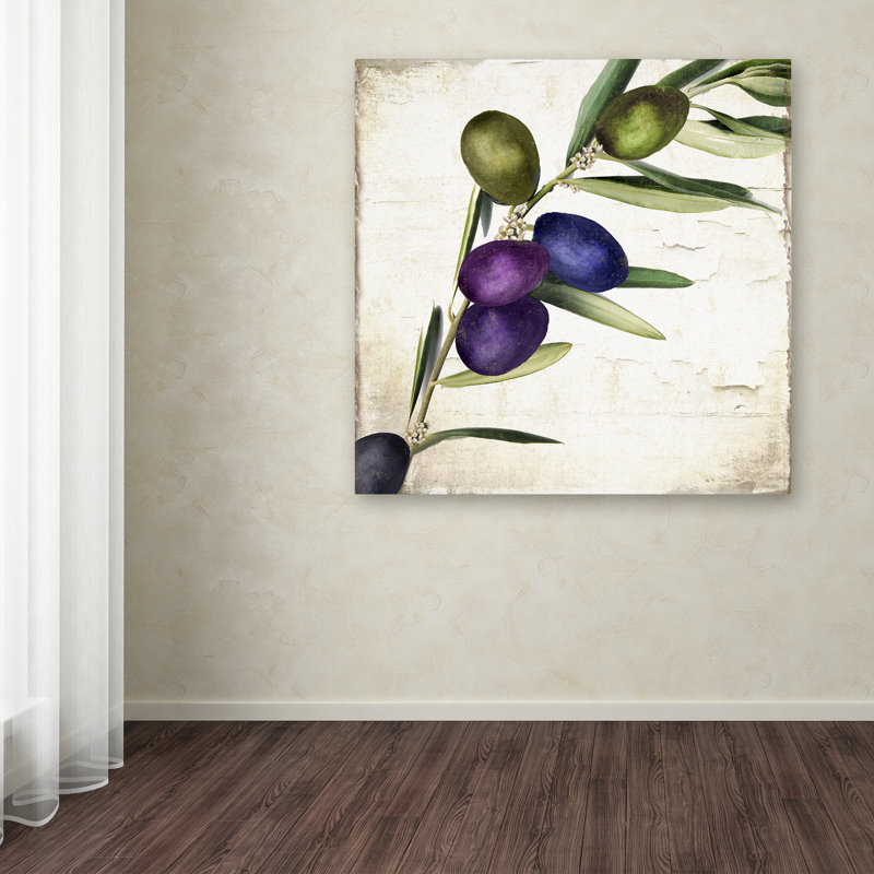 "Jadaya Olive Branch III" par Color Bakery, reproduction d'art sur toile tendue, H 14 po x l 14 po x P 2 po
