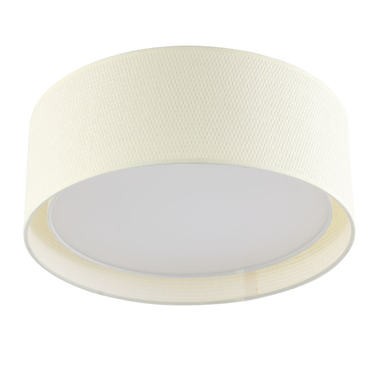 Addae 15.7" W 3-Light Dimmable Acrylic Shade Flush Mount, White