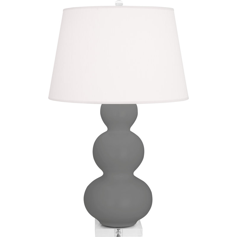 Triple Gourd Table Lamp, Matte Ash