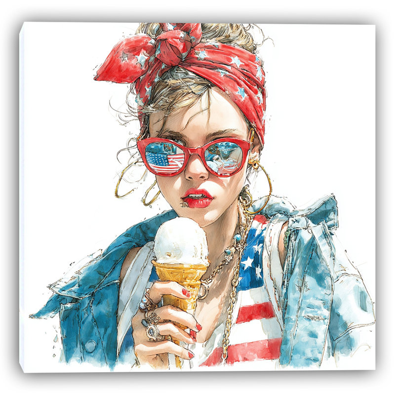 «Patriotic Style I», art mural sur toile tendue