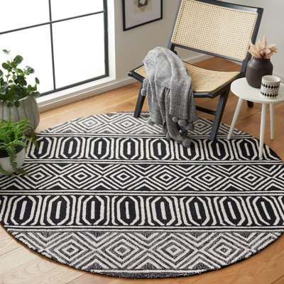 Tapis ivoire / noir Capri 702