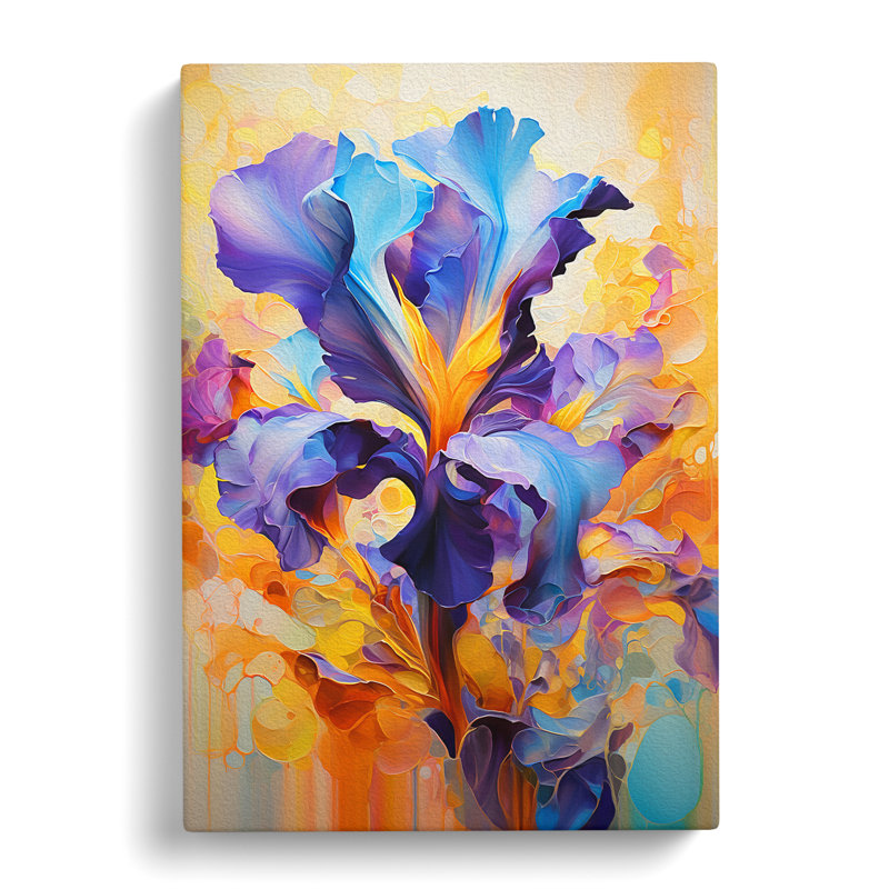 Iris Flower Abstract No.2 - Print, 76cm H x 50cm W x 3cm D