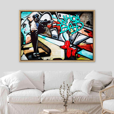 Pop Urban Street " Michael Jackson Who's Bad Abstract Painting Graffiti & Street Art Pop Art Modern Urban Multicolor "
