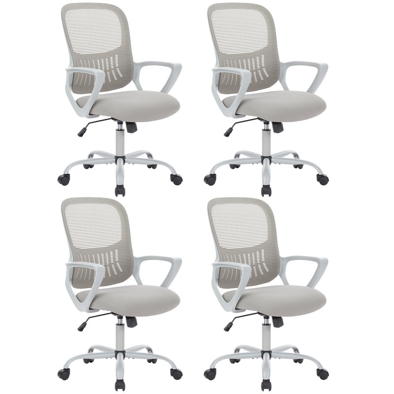 Ergonomic Mesh Task Chair(Set  Of 4), Gray