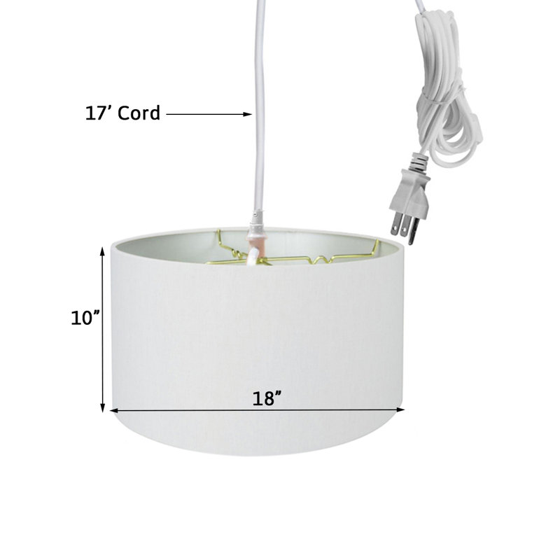 Luminaire suspendu tambour 1 lumière