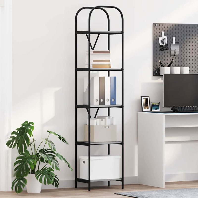 Bookshelf Engineered wood Modern Freestanding Bookshelves Organizer, Grey Sonoma