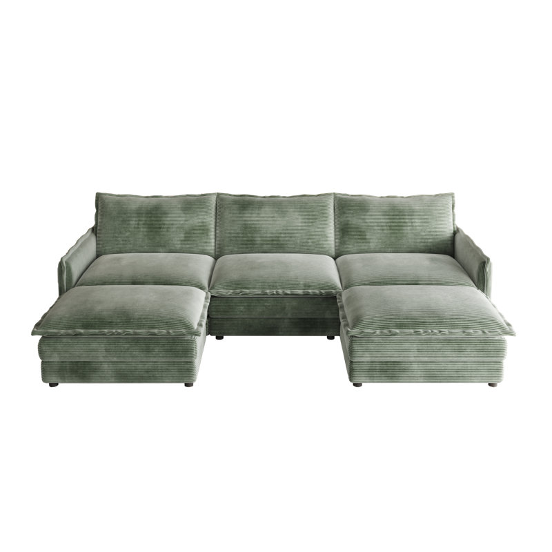 Canapé modulaire en velours côtelé Comfy