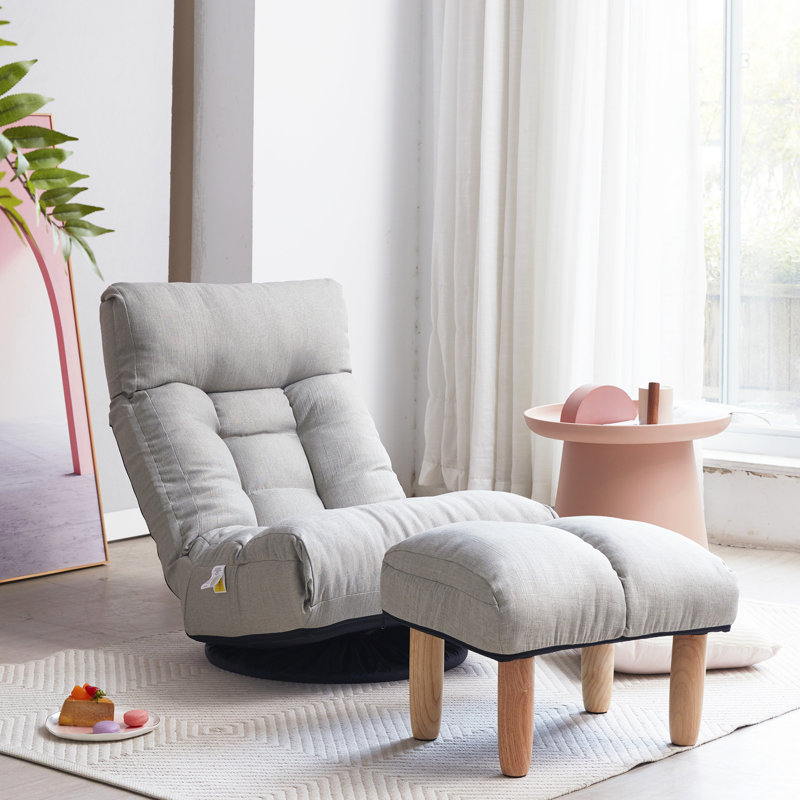 Foldable Metal Reclining Chair For , Space Solution Comfortable With Adjustable Sections - Base, Gray Linen