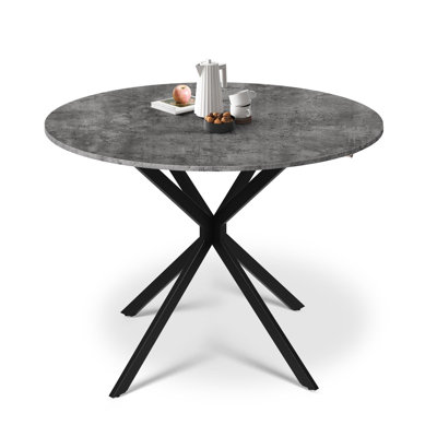 Round Metal Base Dining Table