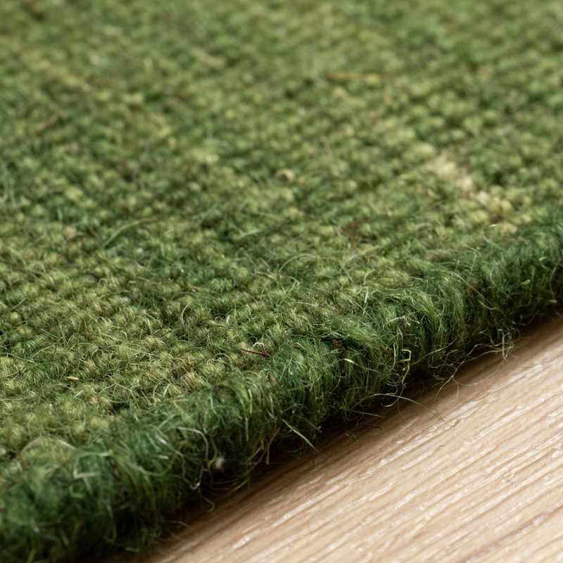 Poga Wool Hand Woven Area Rug, Square 200 x 200cm, Green