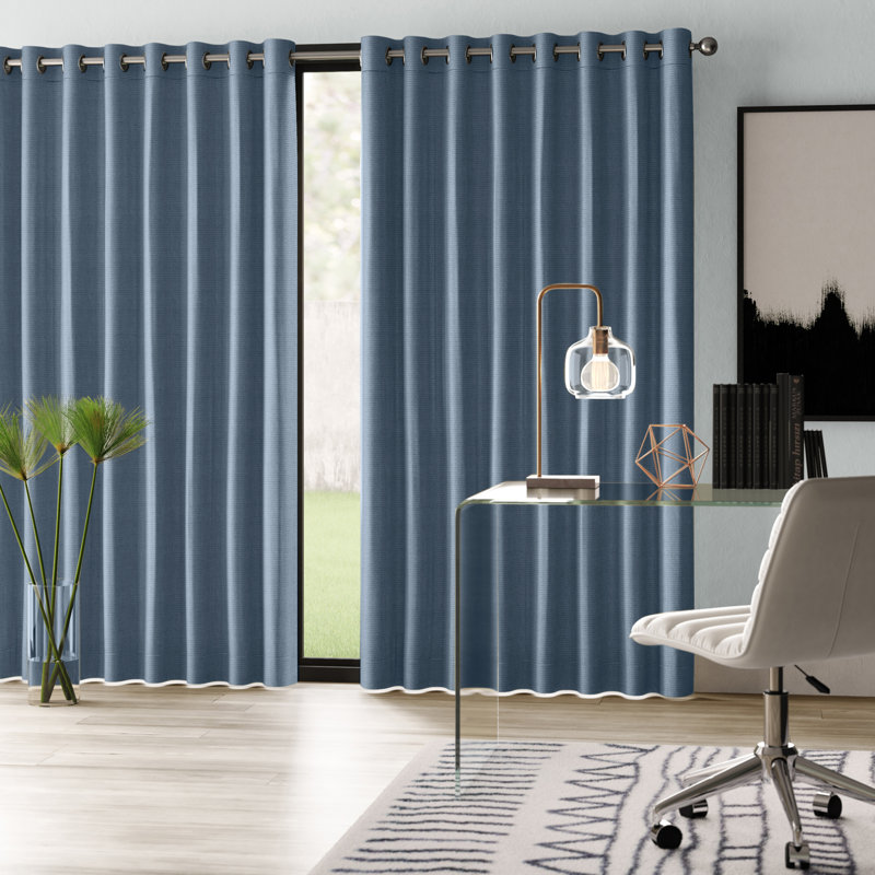 Bryson Blackout Single Curtain Panel, Gray, 100" W x 84" L