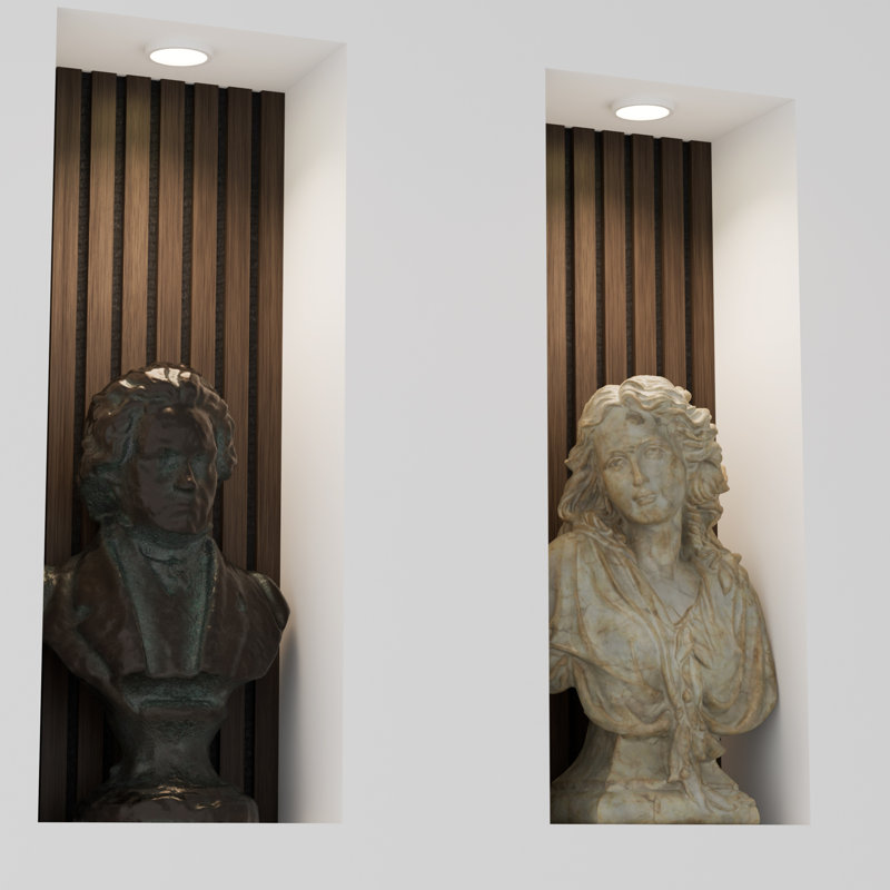 Panneaux muraux décoratifs en bois à lattes 3D 95 "L x 12" l 95 "Panneaux insonorisés pour murs et plafonds 2 pièces, Noyer