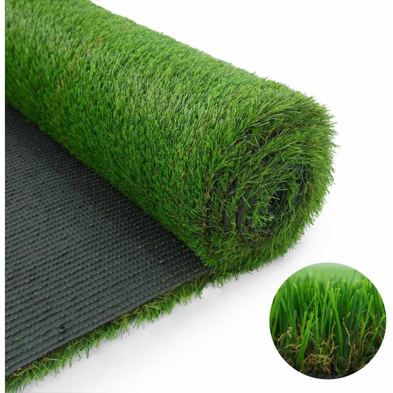 2.5FT X 4.5FT Artificial Turf Grass Rolls with Drainage for Indoor/Outdoor, 11.2 SQ FT, 1.38" H x 54" W x 30" D