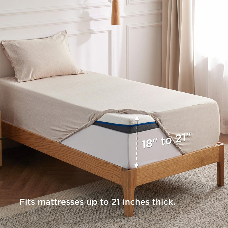 Polyester Standard, Twin Sheet Set with 1Pillowcase, Warm Taupe