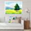 «The Yellow Field with the Beautiful Tree», reproduction sur toile-67387422-67387423