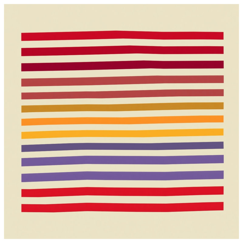 Tapis de bain multicolore à rayures horizontales, L 34 po x L 21 po