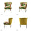 Chaise d'appoint en velours capitonné Amata-57809812