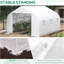 Serre de jardinage 12 pi x 10 pi 7 pi, structure en acier galvanisé, blanc, avec des fenêtres en filet pour des conditions idéales pour les plantes en acier, croissance optimale