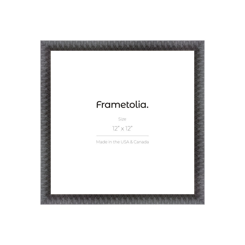 Frametolia Art Deco Wall Frame - 7/8" Width - No Mat, 12" x 12", Black