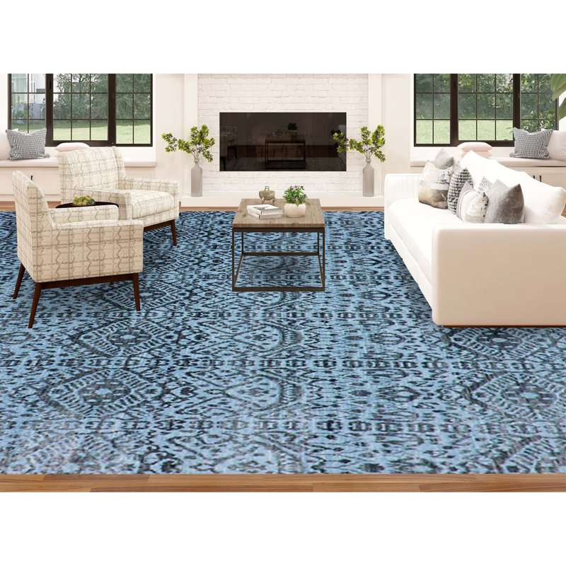 Area Rug in Gray, Rectangle 9' x 12'