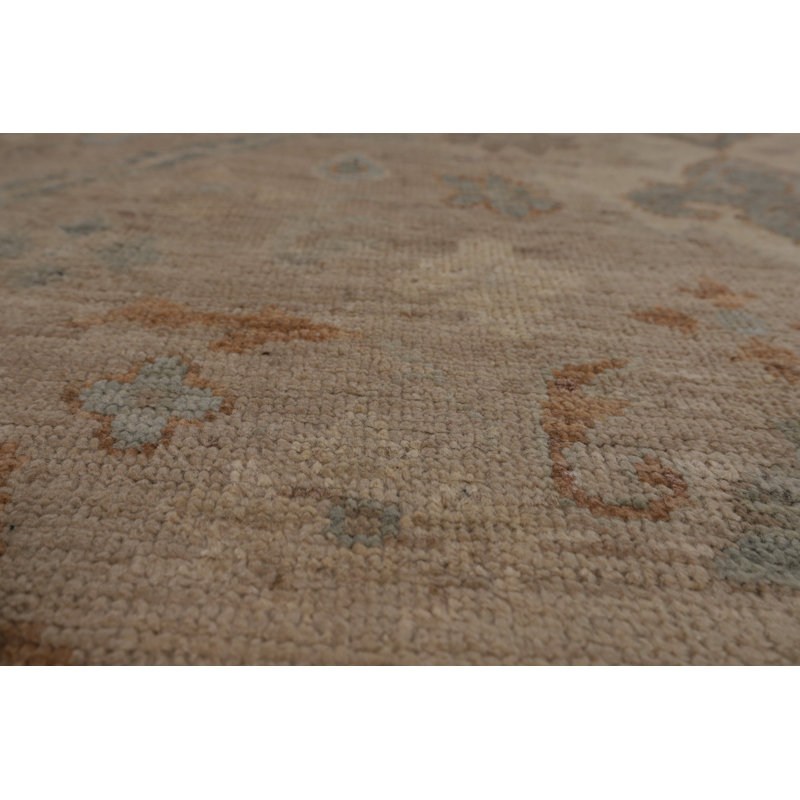 Vegetable Dye Oushak Turkish Area Rug 9