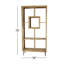 Étagère de rangement en bois à 5 tablettes géométriques brunes