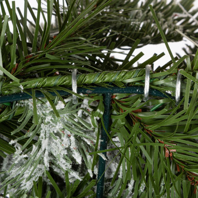 24" Frosted Pre-Lit Wreath