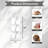 Rotating Bookshelf Tower, 360° Spinning Bookcase Lazy Susan, Revolving Round Book Shelf Carousel, Vertical Spiral Corner Organizer, White-109334443