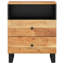 Table de chevet en bois massif à 2 tiroirs-91895674
