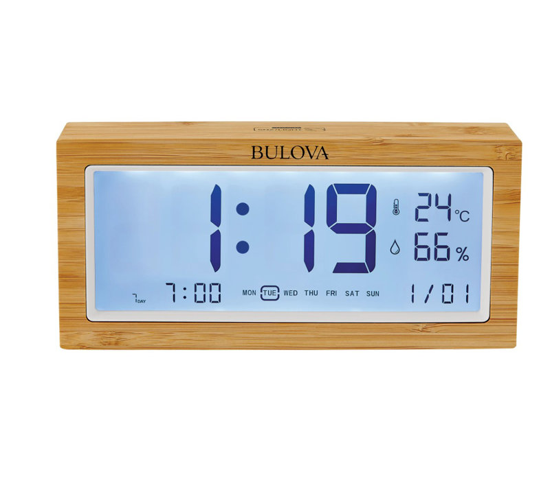 Bulova B1375 Brookside LCD Alarm Clock