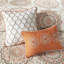 Couette orange - Taille King/King, médaillons floraux, microfibre douce, 3 coussins décoratifs en tissu