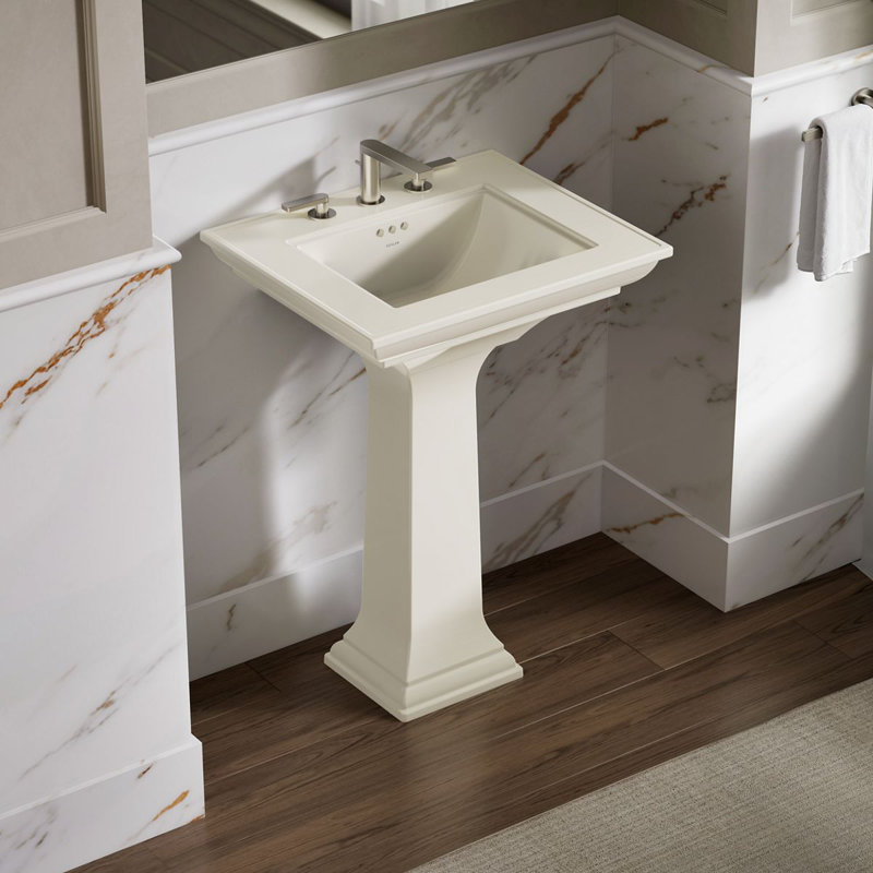 Memoirs® Stately 24" Console Bathroom Sink with Overflow, Biscuit, 8'' Centers