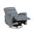 Aki Swivel Power Recliner Chair, Tufted Gray Polyester, Feather Blend-119907017