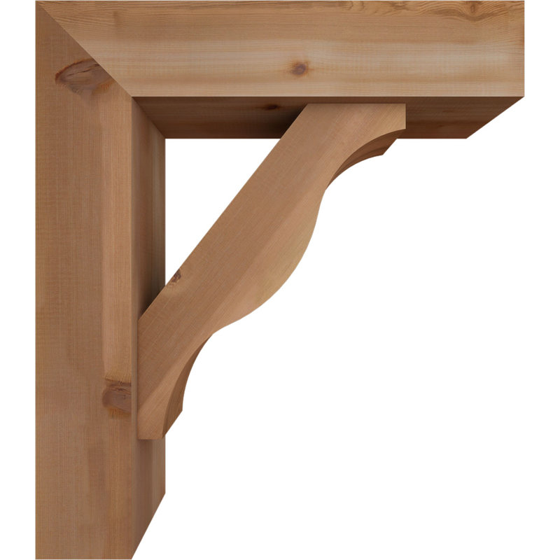 Support Funston Block avec support décalé, 32 x 28, Cèdre rouge occidental de l 7 1/2 po (lisse)