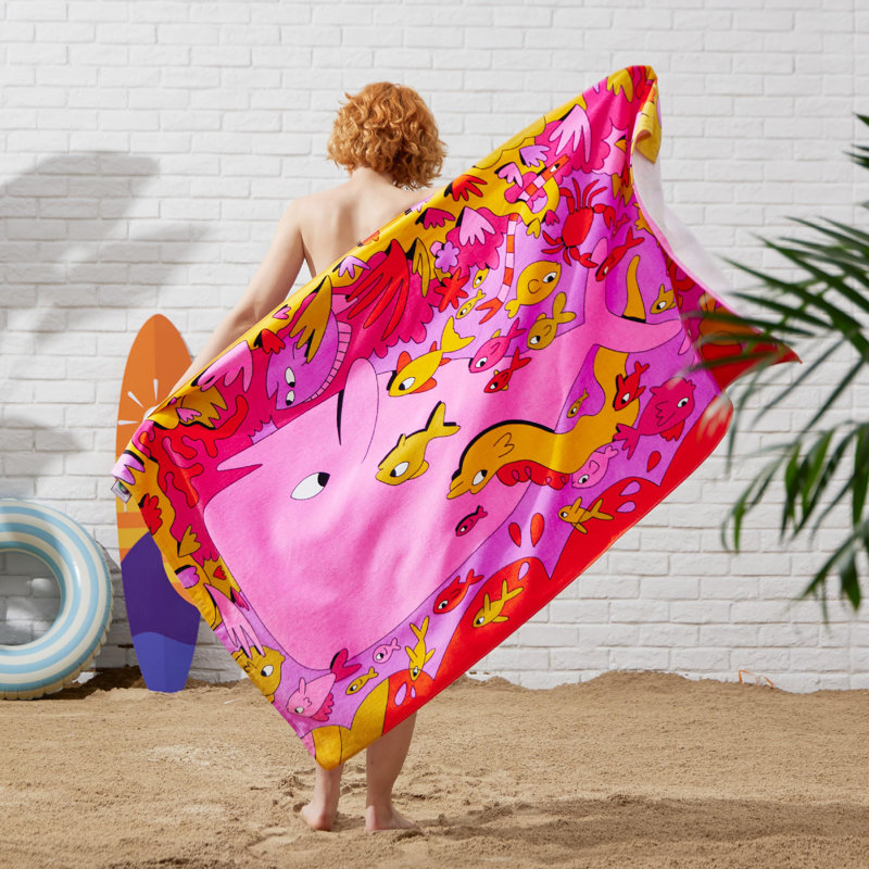 Bedsure U Series 100% Cotton Beach Towel