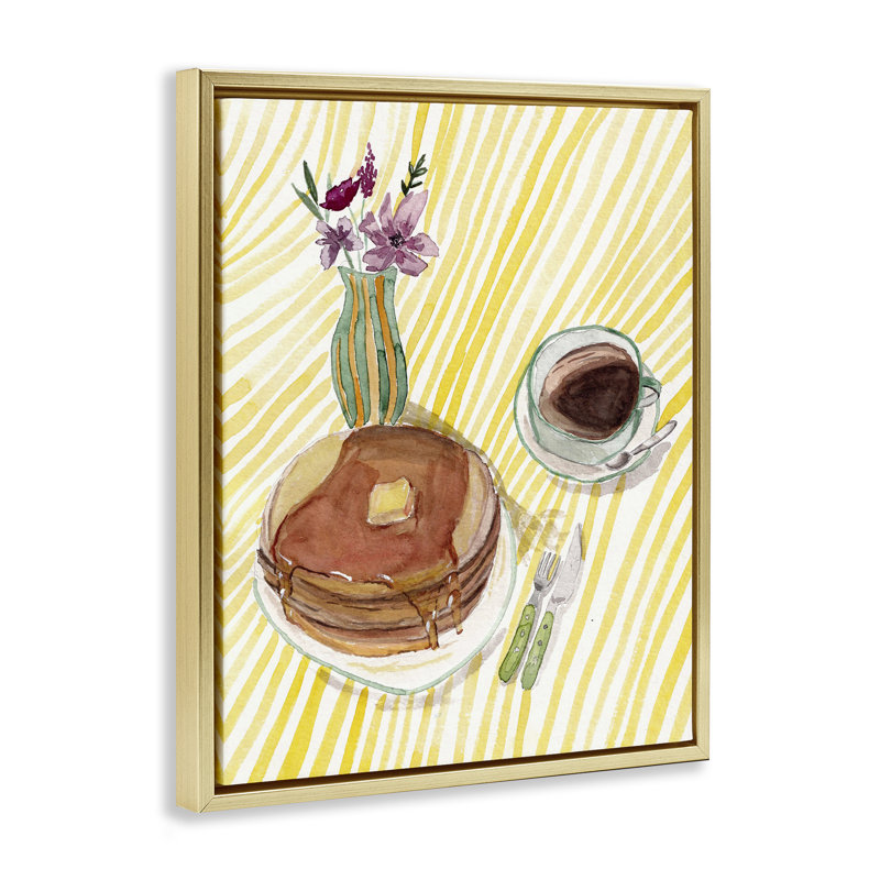 Cadre flottant pour table de petit-déjeuner Pancake, H 31 po x l 25 po, Cadre flottant métallique doré