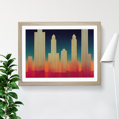 Intense Skyscraper Skyline - Framed Print