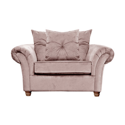 Lila 135cm W Velvet Rolled Arms Loveseat