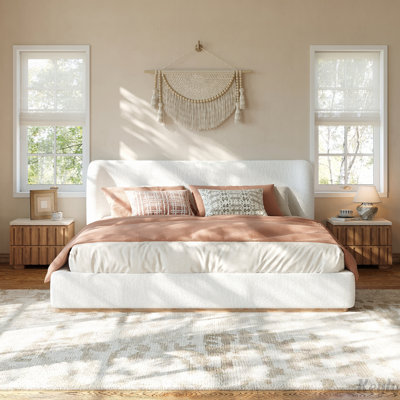 Low-Profile Upholstered Platform Bed
