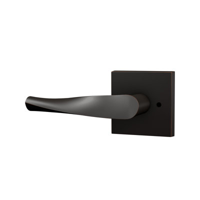 Bravura 935-7 Meridian Privacy Lever on  Square Contemporary  Rose in Oil Rubbed Bronze - RH