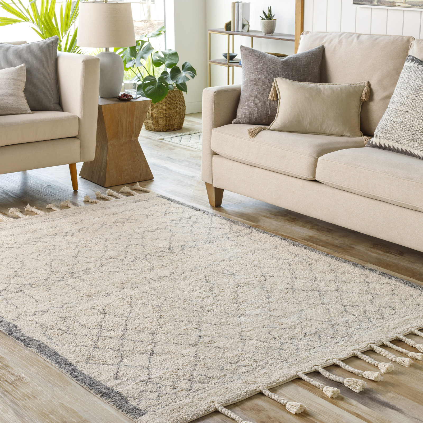 Clover Hand-Woven Moroccan Rug, Rectangle 8' x 10'