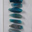 Panneau de décoration murale encadré en agate bleue encadrée